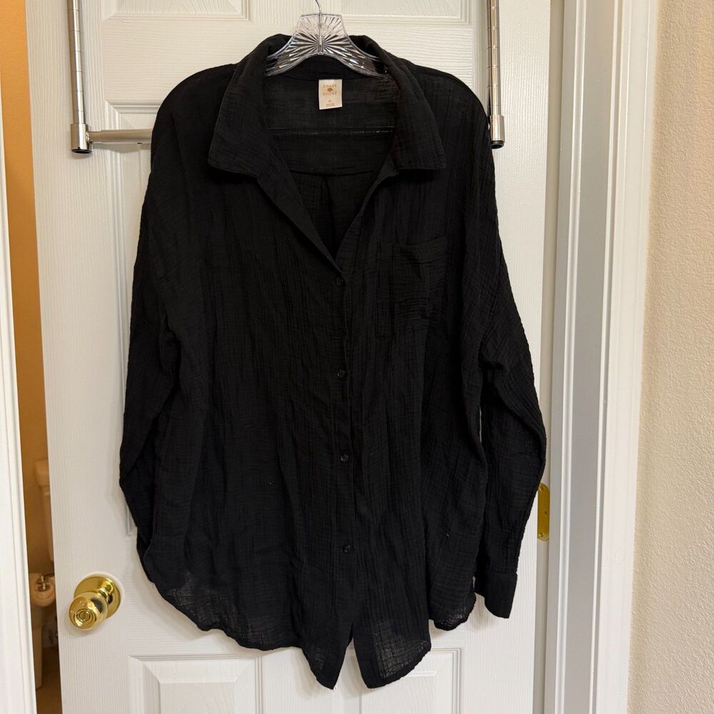 Shade & Shore button down shirt / beach or swim cover up